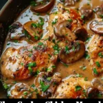 Delicious Slow Cooker Chicken Marsala with mushrooms and a savory sauce