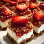 Strawberry Crunch Trifle with layers of strawberries, cream, and crunchy topping