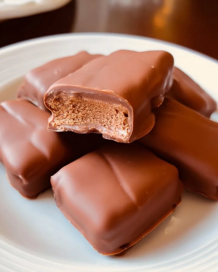 Three Musketeers Bars with chocolate and nougat filling