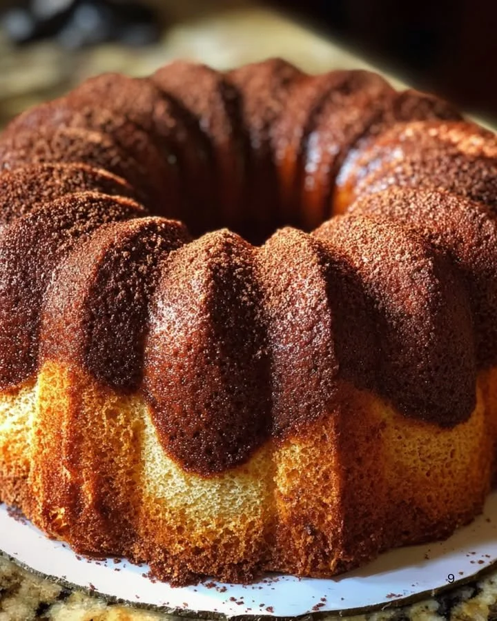 Delicious tiramisu pound cake with coffee and mascarpone flavors