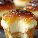 Vanilla Bean Crème Brûlée Cheesecake Cupcakes topped with caramelized sugar