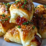 Cream Cheese and Pepper Jelly Crescent Bites on a serving plate