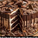 Epic Chocolate Overload Explosion Cake with layers of rich chocolate frosting