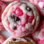 Delicious Maraschino Cherry Chocolate Chip Cookies on a plate