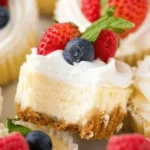 Delicious mini cheesecakes topped with fresh berries
