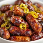 Plate of Mississippi Little Smokies served with dipping sauce