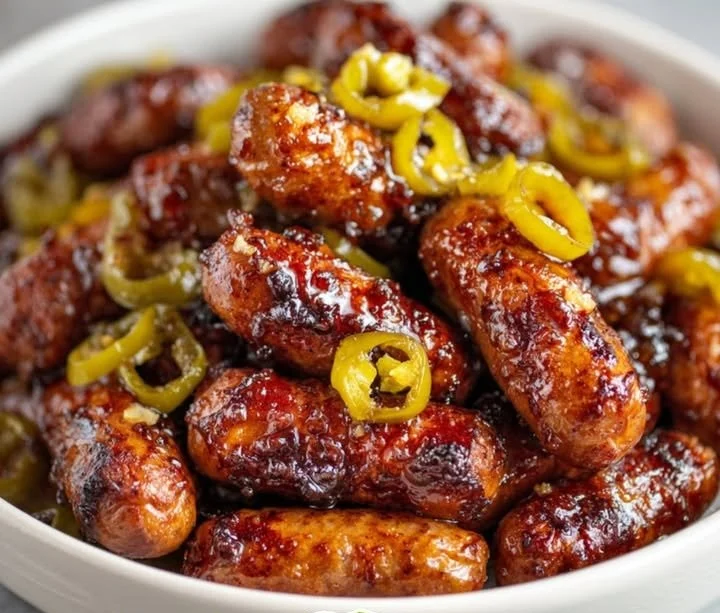 Plate of Mississippi Little Smokies served with dipping sauce