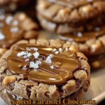 Delicious Salted Caramel Chocolate Bliss Cookies on a plate