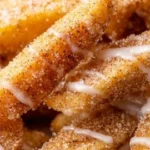 Deliciously crispy air fryer apple fries served in a bowl