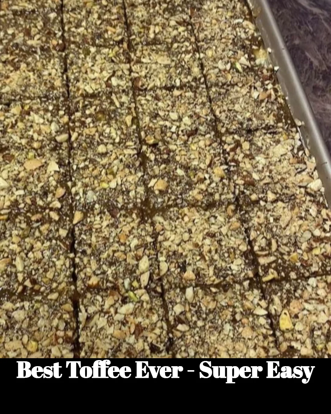 Delicious homemade toffee dessert ready to be enjoyed.
