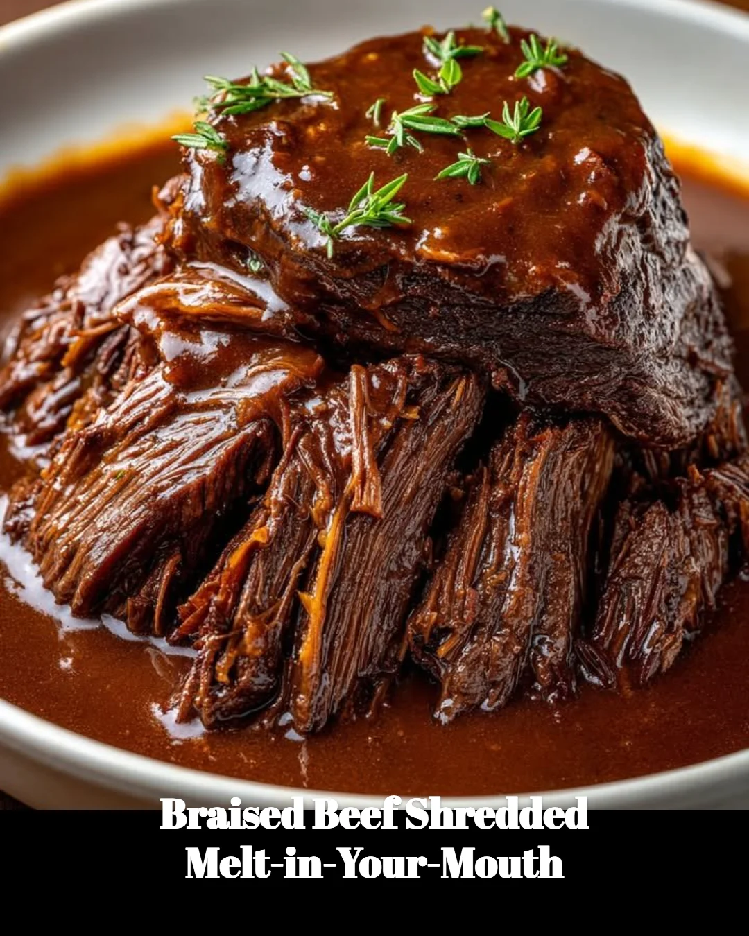 Delicious braised beef shredded for a melt-in-your-mouth dish