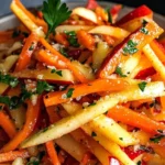 Fresh Carrot Apple Salad with vibrant colors and healthy ingredients