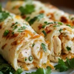 Delicious Cheesy Chicken Wraps filled with chicken, cheese, and veggies