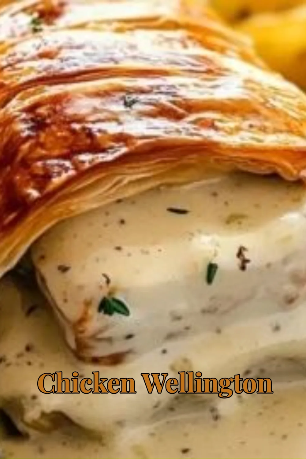 Delicious Chicken Wellington showcasing flaky pastry and tender chicken filling