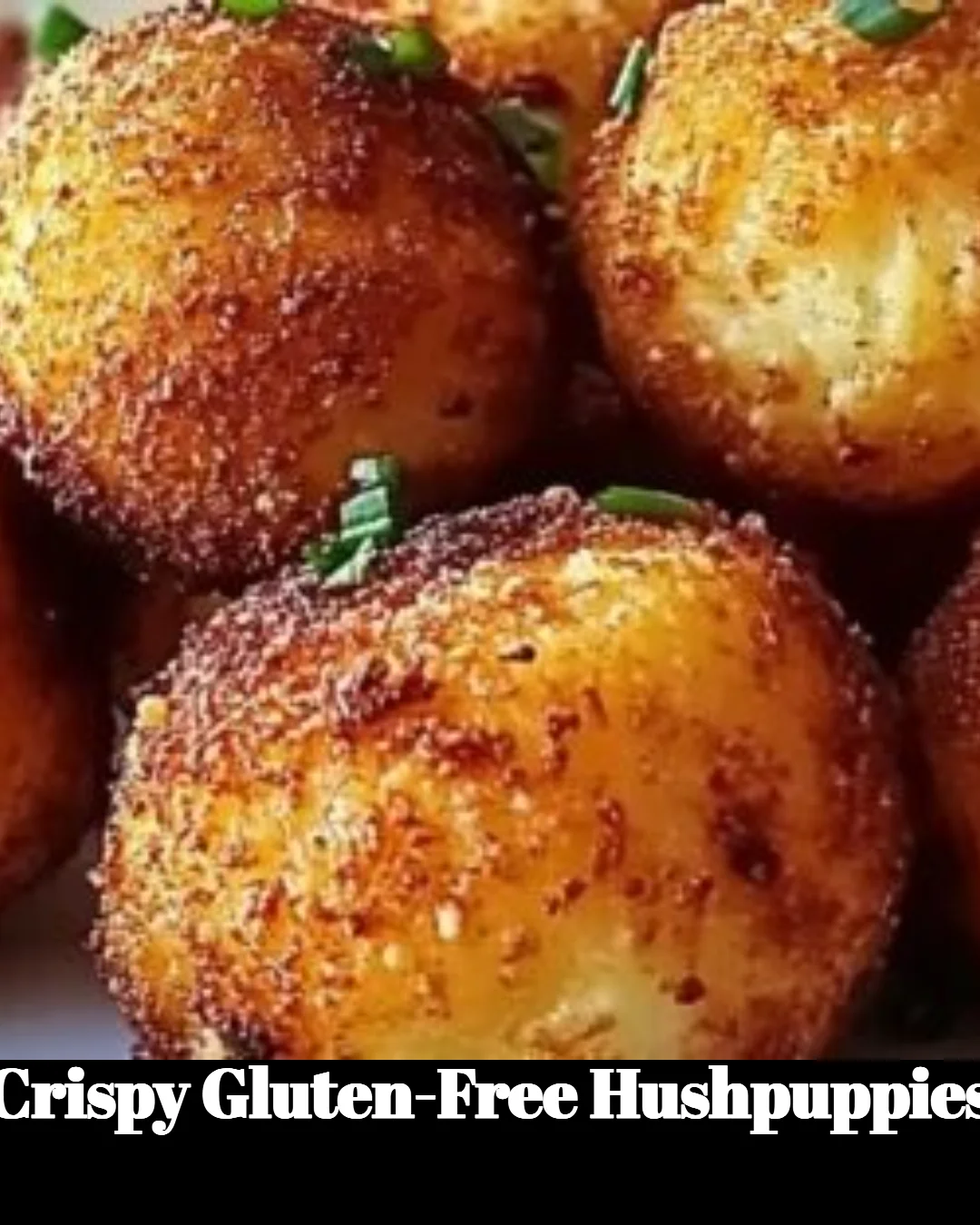 A plate of crispy gluten-free hushpuppies with a golden brown color
