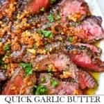 Garlic Butter Brazilian Steak served with fresh herbs