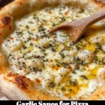 Delicious garlic sauce for pizza with fresh ingredients and flavorful herbs