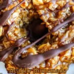 Healthy homemade Samoa cookies with coconut and chocolate topping