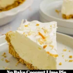 No bake coconut lime pie with whipped cream and lime zest topping