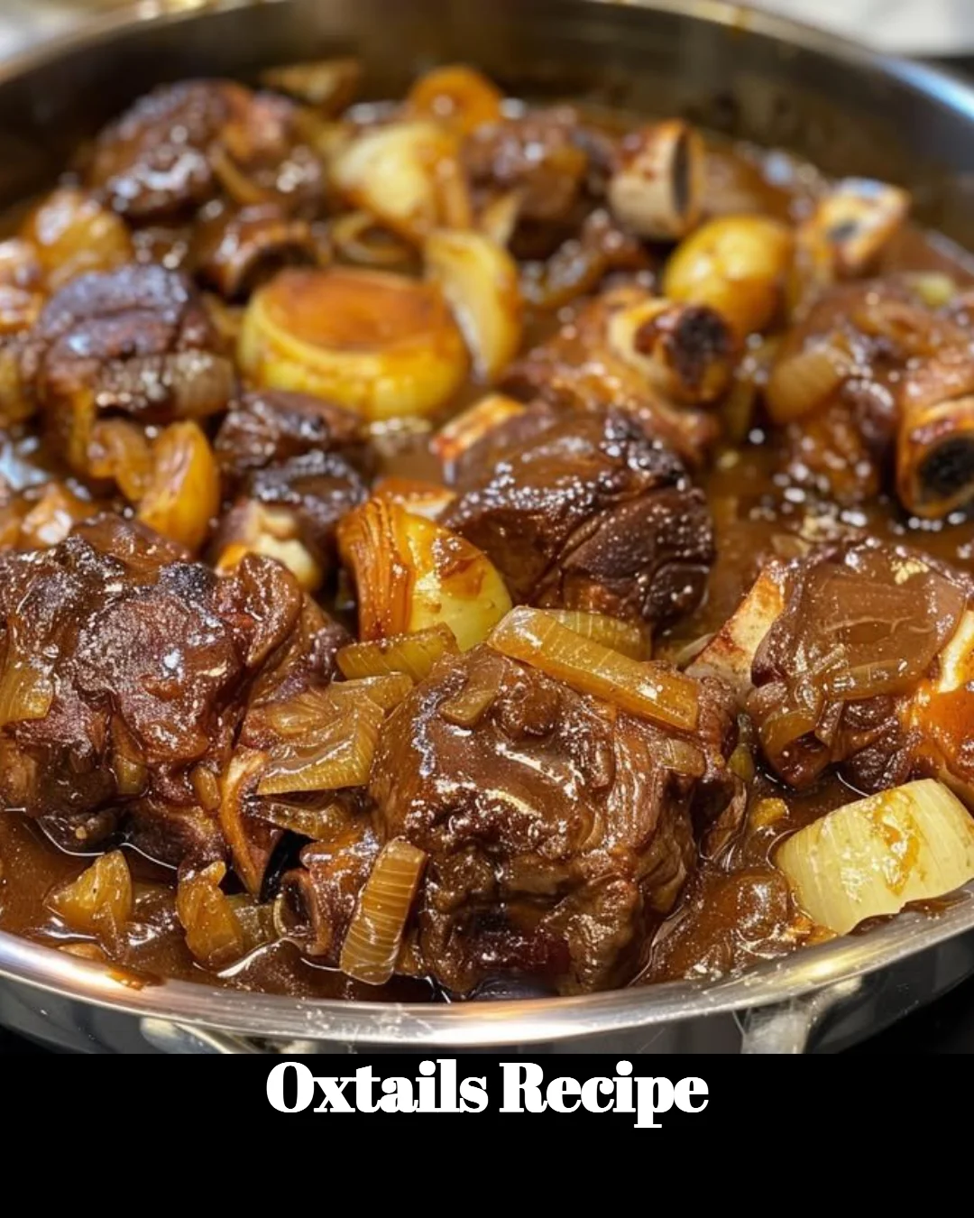Delicious slow-cooked oxtails served with vegetables and gravy