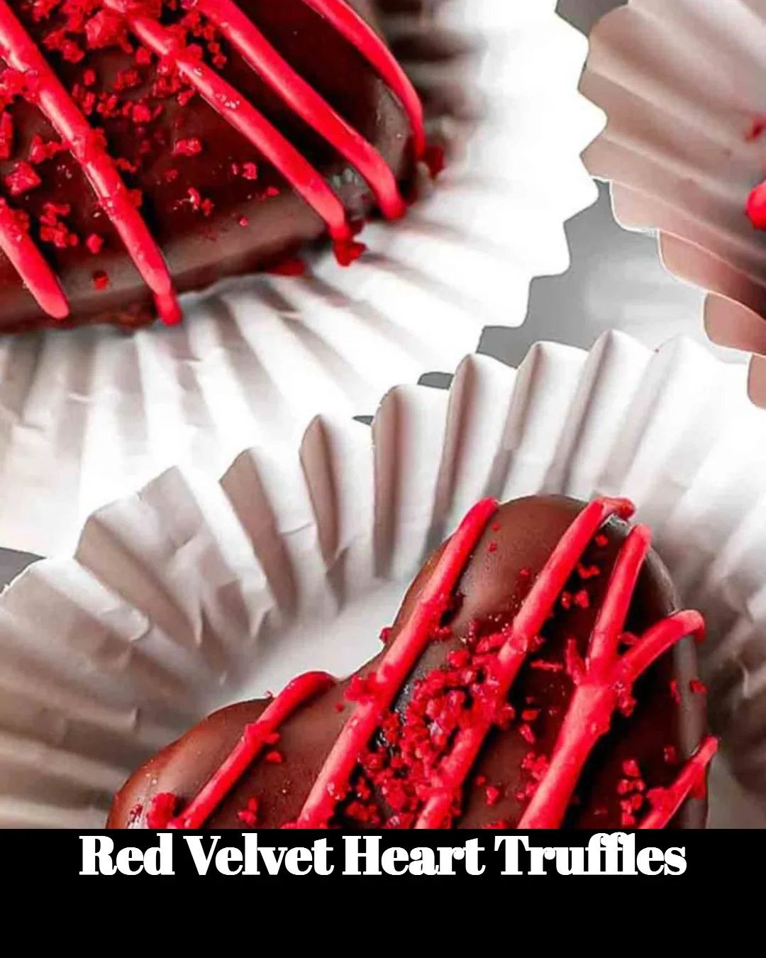 Decadent red velvet heart truffles for a perfect sweet treat