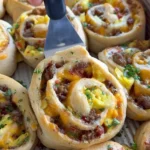 Freshly baked savory breakfast rolls filled with herbs and spices.