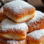Delicious Vanilla French Beignets dusted with powdered sugar