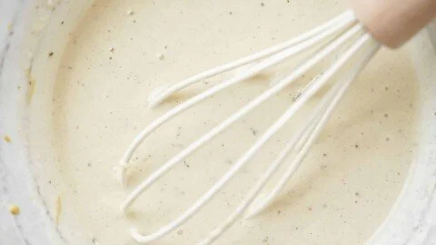 Creamy Vegan Caesar Dressing made with plant-based ingredients