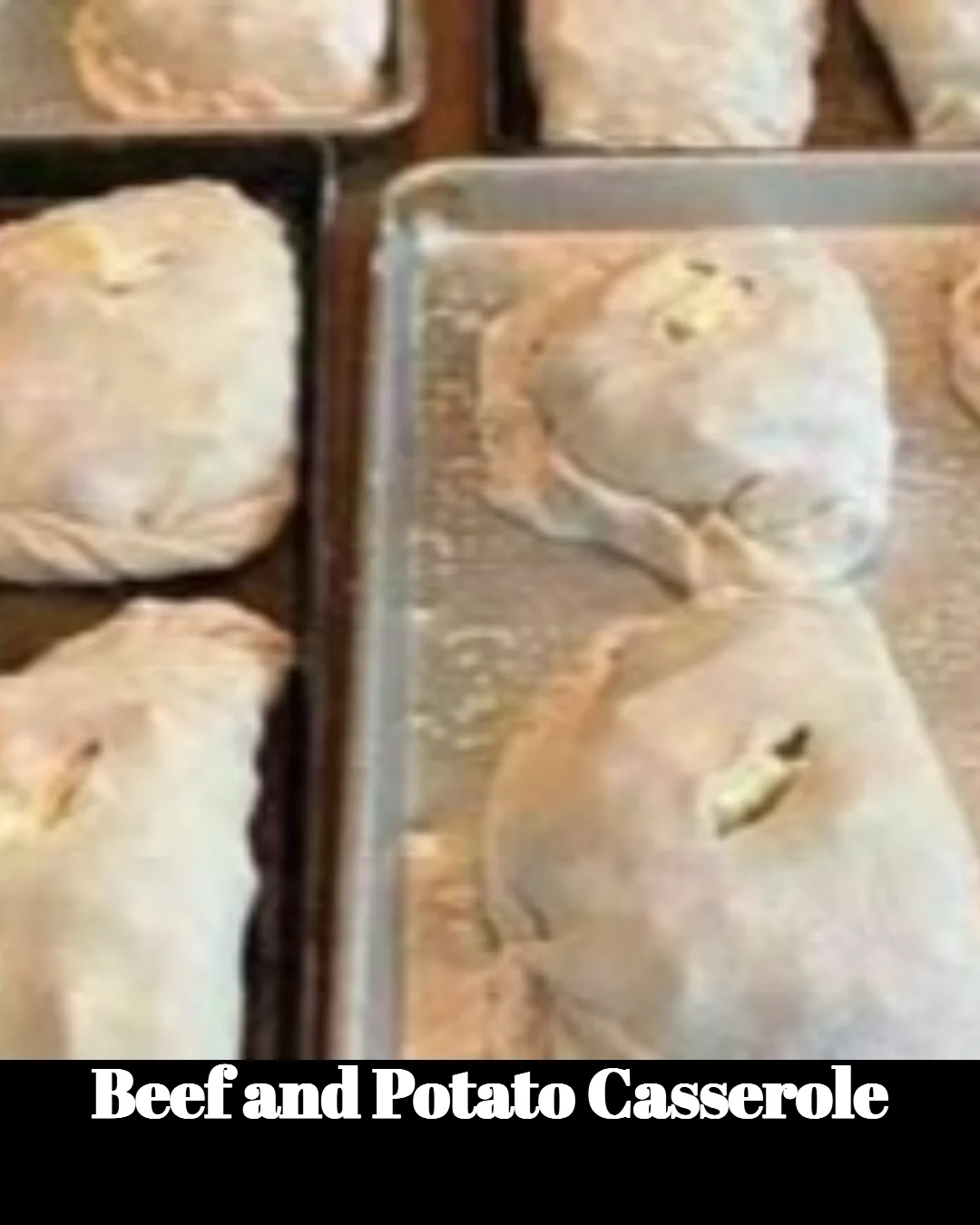 Delicious beef and potato casserole served in a ceramic dish