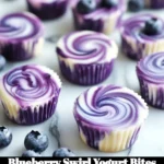 Blueberry swirl yogurt bites - a nutritious snack made with real blueberries