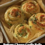 Warm and buttery cheese garlic rolls served fresh from the oven