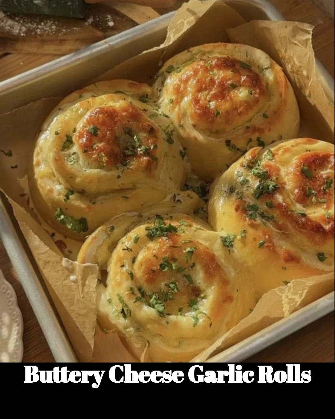 Warm and buttery cheese garlic rolls served fresh from the oven