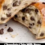 Homemade chocolate chip milk buns fresh out of the oven