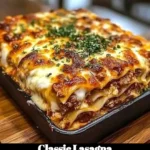 Delicious classic lasagna with layers of cheese, meat, and sauce