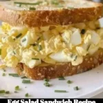 Delicious homemade egg salad sandwich on a plate