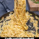 Delicious Garlic and Oil Spaghetti served in a bowl with fresh parsley