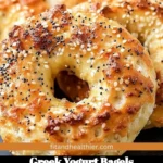 Homemade Greek yogurt bagels, warm and chewy, perfect for breakfast.