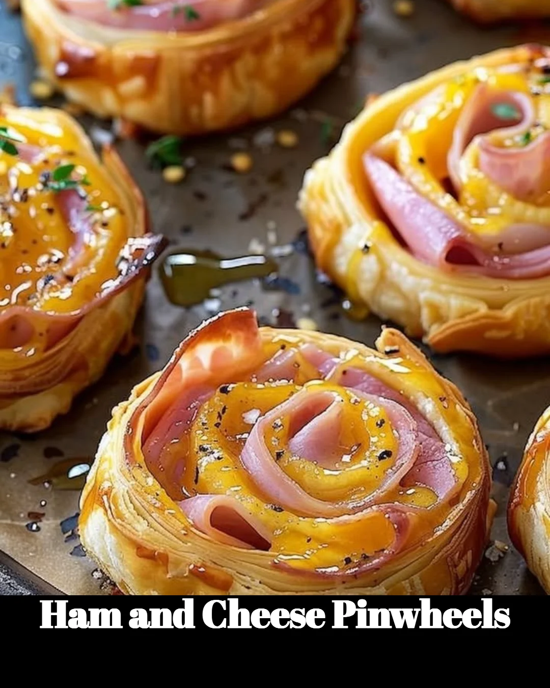 Plate of delicious homemade Ham and Cheese Pinwheels ready to serve