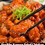 Healthy Korean Fried Chicken served with fresh sides