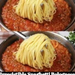 Delicious plate of Spaghetti Bolognese garnished with fresh herbs