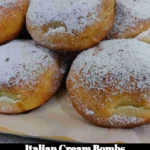 Delicious Italian Cream Bombs filled with rich cream and topped with chocolate