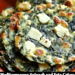 Crunchy Mediterranean spinach and feta crisps on a plate, ideal for snacking.