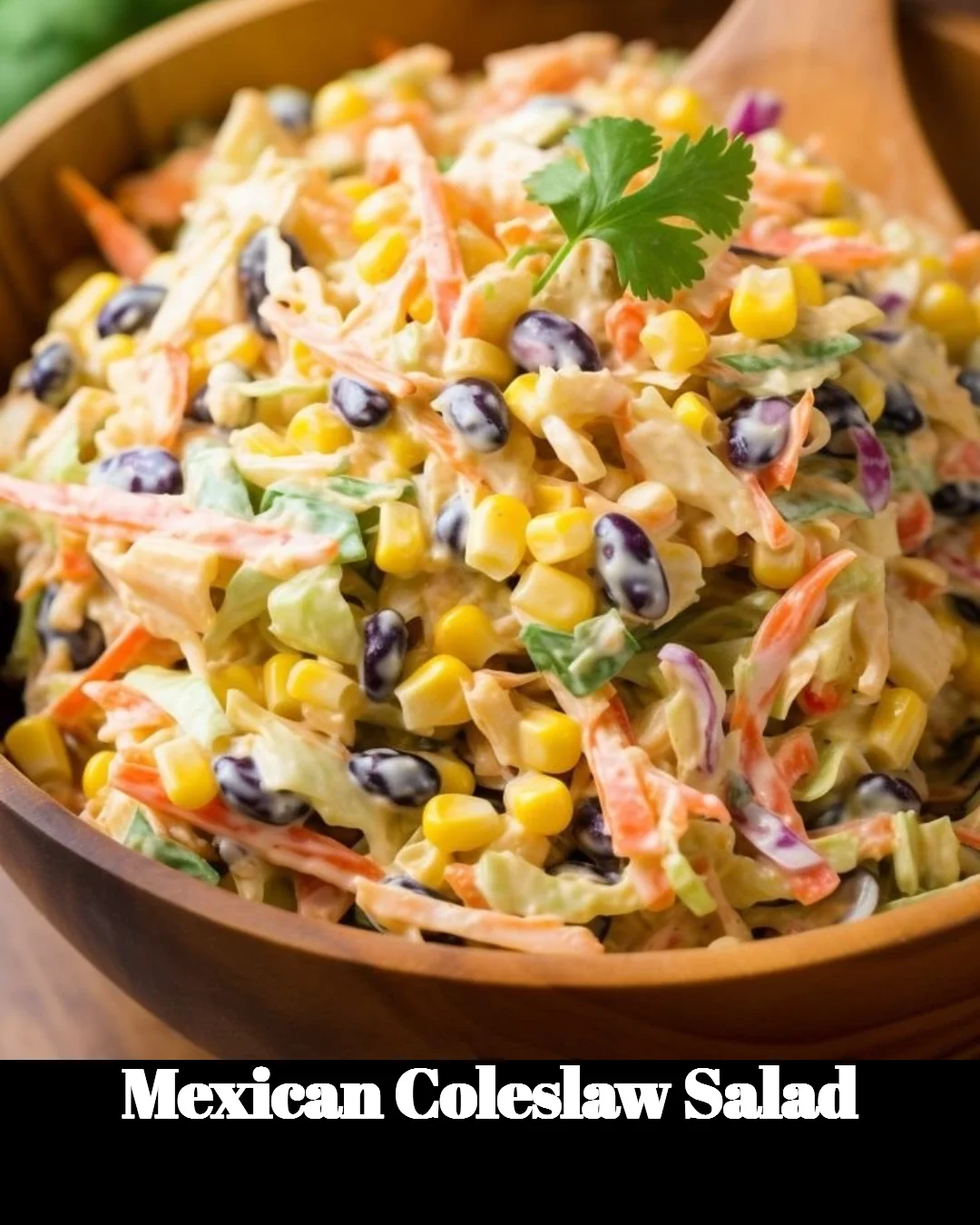 Bowl of vibrant Mexican coleslaw salad with fresh vegetables and lime dressing