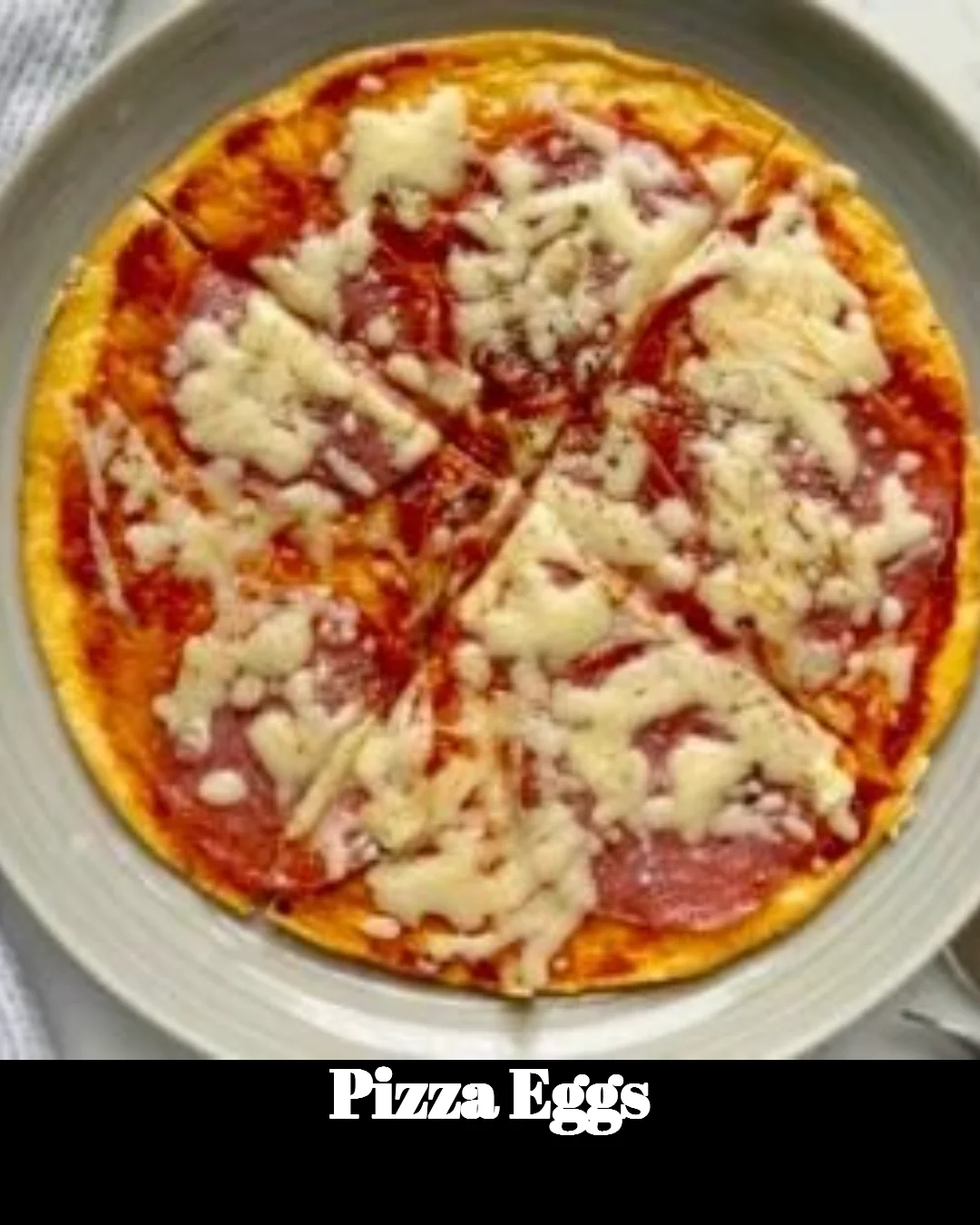 Delicious Pizza Eggs with colorful toppings and melted cheese