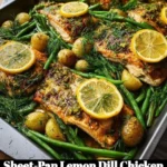 Delicious sheet-pan lemon dill chicken recipe with fresh herbs
