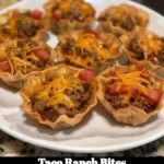 Delicious Taco Ranch Bites served on a platter with fresh ingredients.