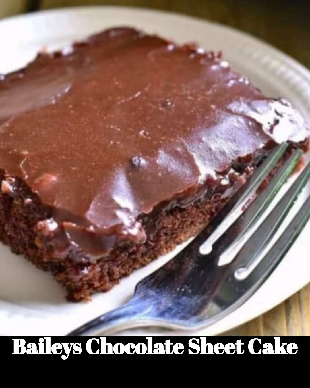 Delicious Baileys Chocolate Sheet Cake topped with creamy frosting