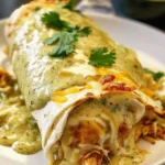 Delicious baked chicken burritos with fresh ingredients wrapped in tortillas