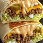 Big Mac Wraps featuring layers of beef, lettuce, and special sauce in a tortilla
