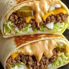 Big Mac Wraps featuring layers of beef, lettuce, and special sauce in a tortilla